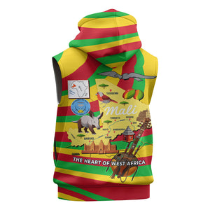 Mali Independence Day Sleeveless Hoodie West African Kora Musician Cultural
