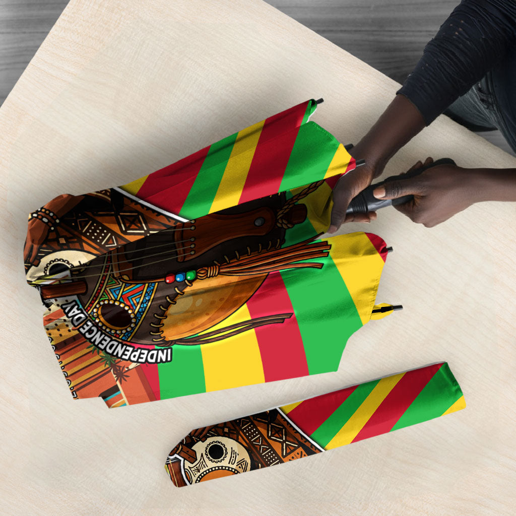 Mali Independence Day Umbrella West African Kora Musician Cultural