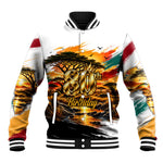 Personalized 80th Birthday African Safari Baseball Jacket Sunset Savanna Landscape Heritage Wildlife Art