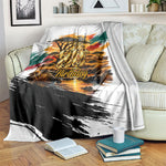 Personalized 80th Birthday African Safari Blanket Sunset Savanna Landscape Heritage Wildlife Art