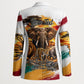 Personalized 80th Birthday African Safari Blazer Sunset Savanna Landscape Heritage Wildlife Art