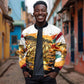 Personalized 80th Birthday African Safari Bomber Jacket Sunset Savanna Landscape Heritage Wildlife Art