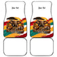 Personalized 80th Birthday African Safari Car Mats Sunset Savanna Landscape Heritage Wildlife Art