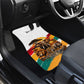 Personalized 80th Birthday African Safari Car Mats Sunset Savanna Landscape Heritage Wildlife Art