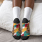 Personalized 80th Birthday African Safari Crew Socks Sunset Savanna Landscape Heritage Wildlife Art