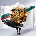 Personalized 80th Birthday African Safari Hooded Blanket Sunset Savanna Landscape Heritage Wildlife Art