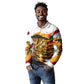 Personalized 80th Birthday African Safari Long Sleeve Polo Shirt Sunset Savanna Landscape Heritage Wildlife Art