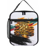 Personalized 80th Birthday African Safari Lunch Bag Sunset Savanna Landscape Heritage Wildlife Art
