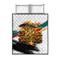 Personalized 80th Birthday African Safari Quilt Bed Set Sunset Savanna Landscape Heritage Wildlife Art