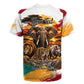 Personalized 80th Birthday African Safari Rugby Jersey Sunset Savanna Landscape Heritage Wildlife Art