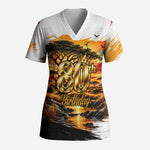 Personalized 80th Birthday African Safari Scrub Top Sunset Savanna Landscape Heritage Wildlife Art