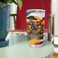 Personalized 80th Birthday African Safari Tumbler Cup Sunset Savanna Landscape Heritage Wildlife Art
