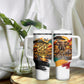 Personalized 80th Birthday African Safari Tumbler With Handle Sunset Savanna Landscape Heritage Wildlife Art