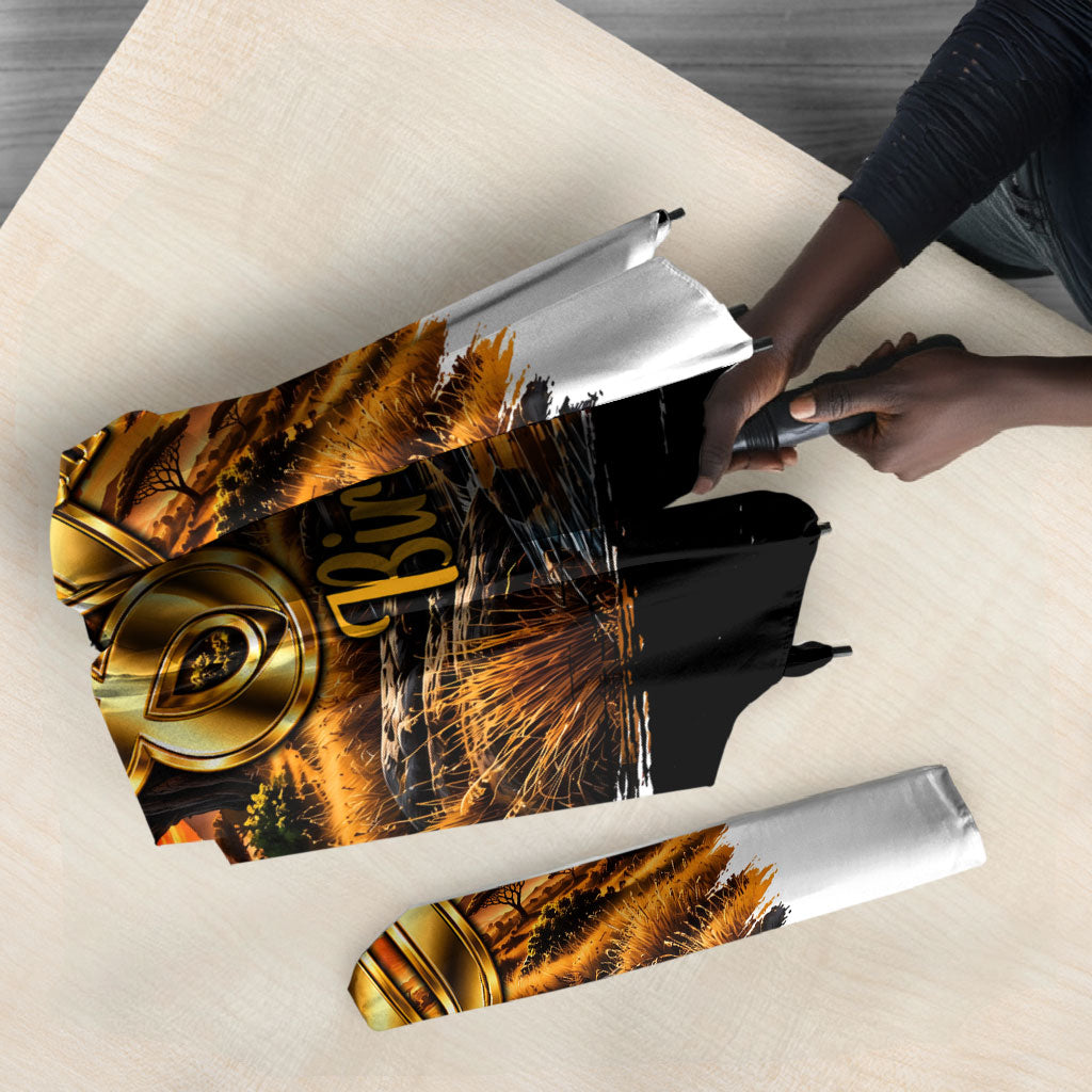 Personalized 80th Birthday African Safari Umbrella Sunset Savanna Landscape Heritage Wildlife Art