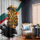 Personalized 80th Birthday African Safari Window Curtain Sunset Savanna Landscape Heritage Wildlife Art