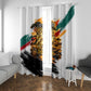 Personalized 80th Birthday African Safari Window Curtain Sunset Savanna Landscape Heritage Wildlife Art