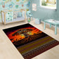 Personalized 80th Birthday Baobab Tree Area Rug African Sunset Savanna Silhouette Tribal Heritage Art