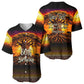 Personalized 80th Birthday Baobab Tree Baseball Jersey African Sunset Savanna Silhouette Tribal Heritage Art