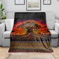 Personalized 80th Birthday Baobab Tree Blanket African Sunset Savanna Silhouette Tribal Heritage Art