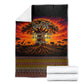 Personalized 80th Birthday Baobab Tree Blanket African Sunset Savanna Silhouette Tribal Heritage Art