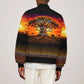 Personalized 80th Birthday Baobab Tree Bomber Jacket African Sunset Savanna Silhouette Tribal Heritage Art
