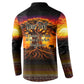 Personalized 80th Birthday Baobab Tree Button Sweatshirt African Sunset Savanna Silhouette Tribal Heritage Art
