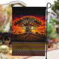 Personalized 80th Birthday Baobab Tree Garden Flag African Sunset Savanna Silhouette Tribal Heritage Art