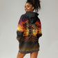 Personalized 80th Birthday Baobab Tree Hoodie Dress African Sunset Savanna Silhouette Tribal Heritage Art