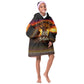 Personalized 80th Birthday Baobab Tree Kid Wearable Blanket Hoodie African Sunset Savanna Silhouette Tribal Heritage Art
