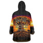 Personalized 80th Birthday Baobab Tree Kid Wearable Blanket Hoodie African Sunset Savanna Silhouette Tribal Heritage Art