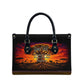 Personalized 80th Birthday Baobab Tree Leather Bag African Sunset Savanna Silhouette Tribal Heritage Art