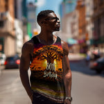 Personalized 80th Birthday Baobab Tree Men Tank Top African Sunset Savanna Silhouette Tribal Heritage Art