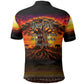 Personalized 80th Birthday Baobab Tree Polo Shirt African Sunset Savanna Silhouette Tribal Heritage Art