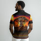 Personalized 80th Birthday Baobab Tree Polo Shirt African Sunset Savanna Silhouette Tribal Heritage Art