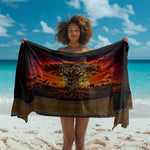 Personalized 80th Birthday Baobab Tree Sarong African Sunset Savanna Silhouette Tribal Heritage Art