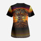 Personalized 80th Birthday Baobab Tree Scrub Top African Sunset Savanna Silhouette Tribal Heritage Art