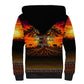 Personalized 80th Birthday Baobab Tree Sherpa Hoodie African Sunset Savanna Silhouette Tribal Heritage Art