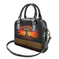 Personalized 80th Birthday Baobab Tree Shoulder Handbag African Sunset Savanna Silhouette Tribal Heritage Art