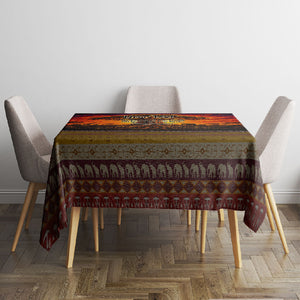 Personalized 80th Birthday Baobab Tree Tablecloth African Sunset Savanna Silhouette Tribal Heritage Art