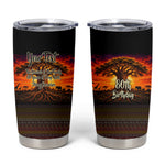 Personalized 80th Birthday Baobab Tree Tumbler Cup African Sunset Savanna Silhouette Tribal Heritage Art