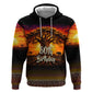 Personalized 80th Birthday Baobab Tree Zip Hoodie African Sunset Savanna Silhouette Tribal Heritage Art
