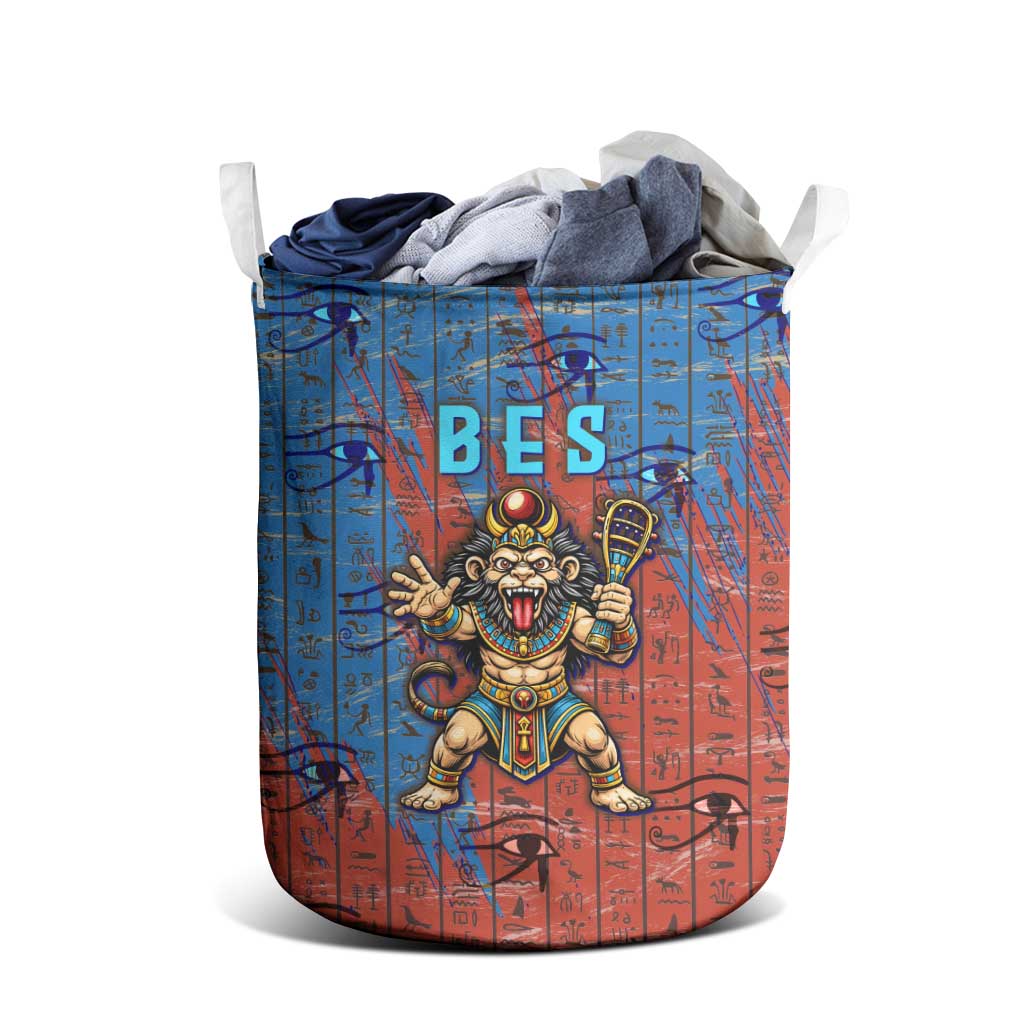 Bes Laundry Basket Ancient Egyptian Hieroglyphs and Sacred Symbols Ancient Myth - African Pride