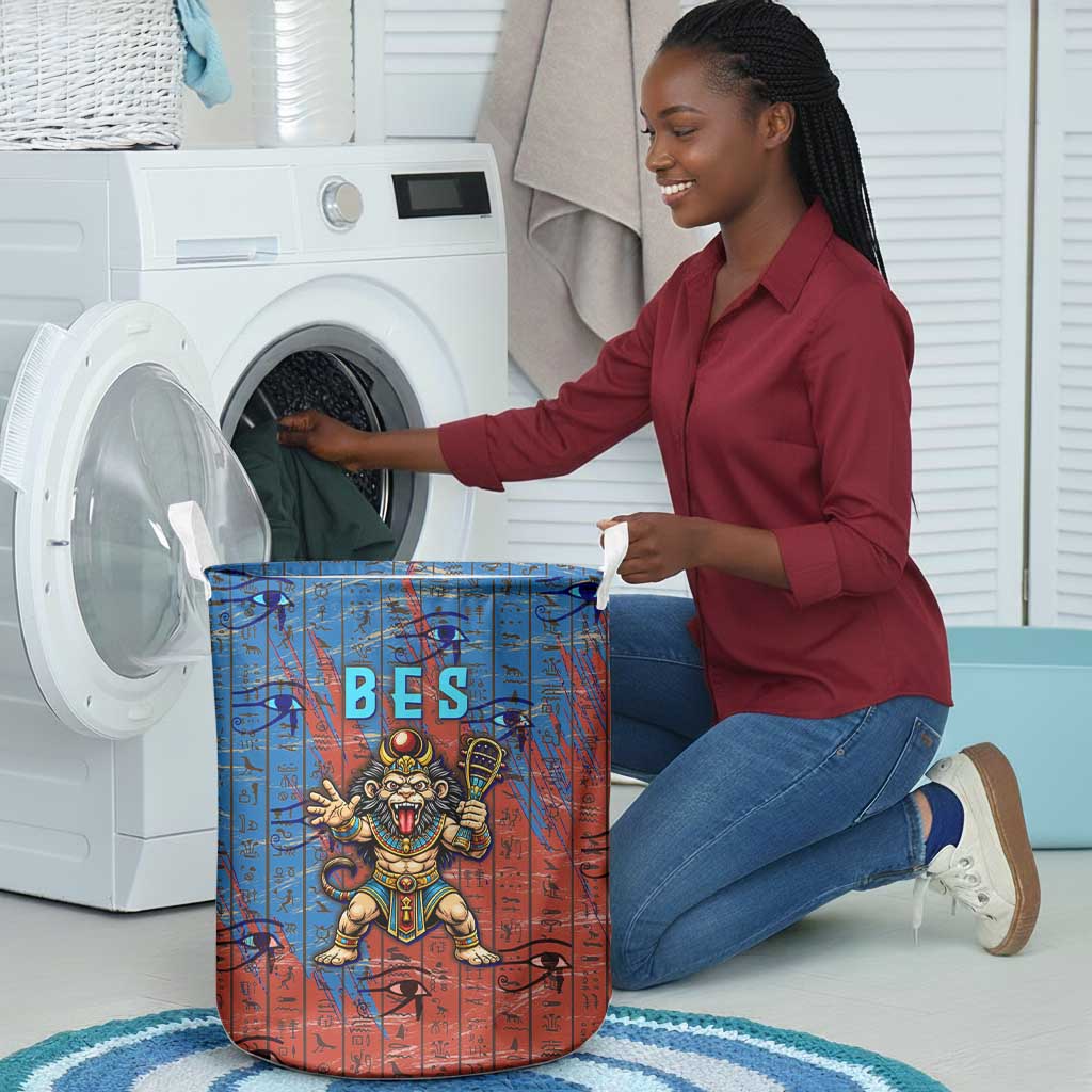 Bes Laundry Basket Ancient Egyptian Hieroglyphs and Sacred Symbols Ancient Myth - African Pride