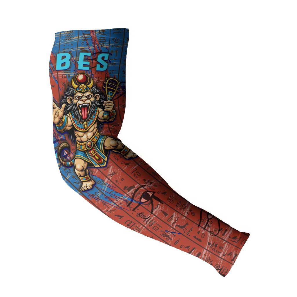 Bes Arm Sleeves Ancient Egyptian Hieroglyphs and Sacred Symbols Ancient Myth - African Pride
