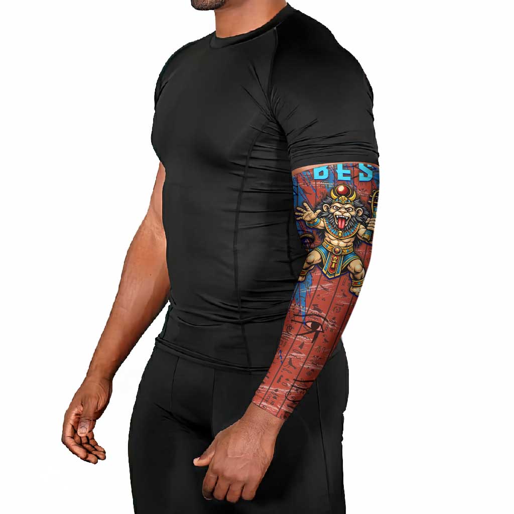 Bes Arm Sleeves Ancient Egyptian Hieroglyphs and Sacred Symbols Ancient Myth - African Pride