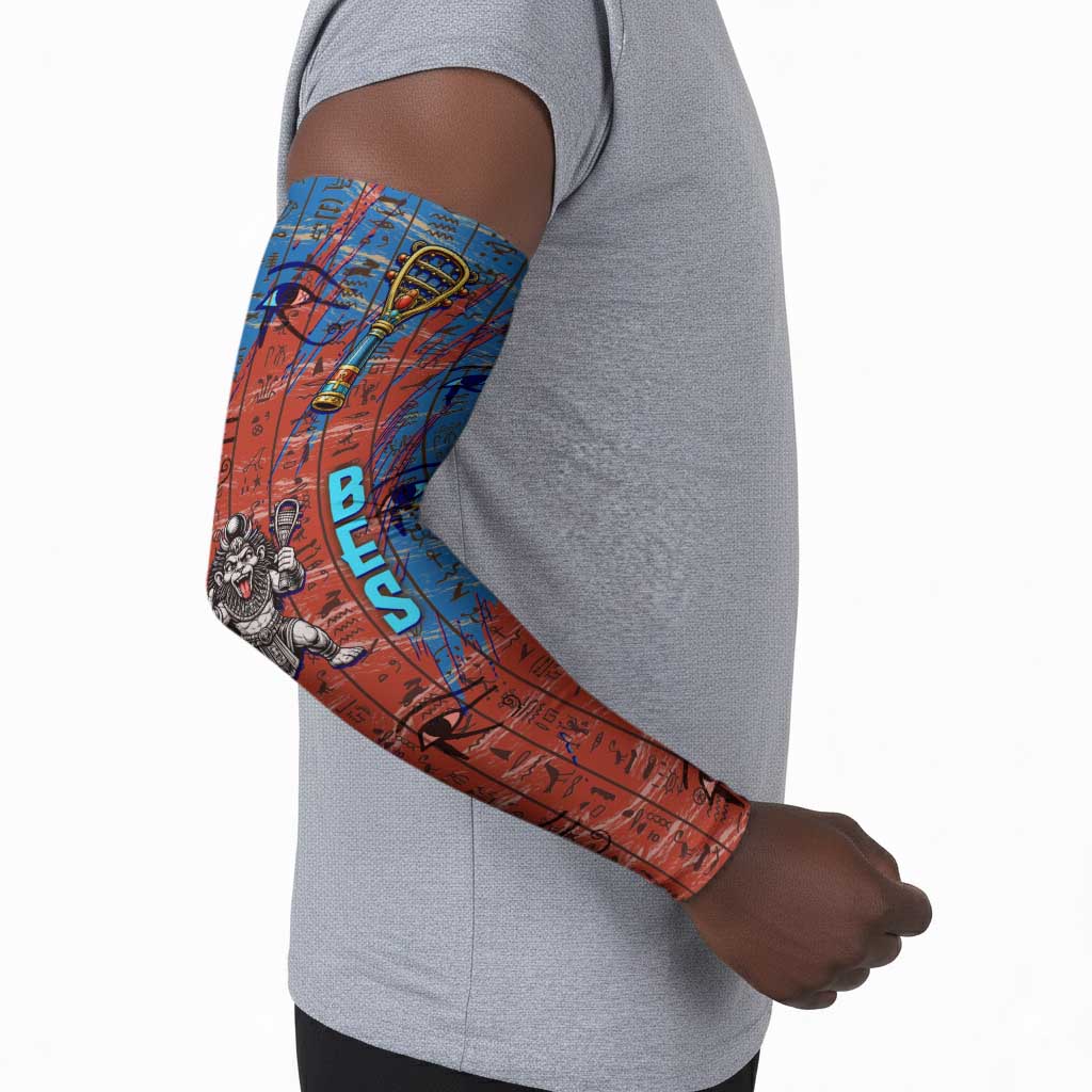 Bes Arm Sleeves Ancient Egyptian Hieroglyphs and Sacred Symbols Ancient Myth - African Pride