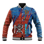 Bes Baseball Jacket Ancient Egyptian Hieroglyphs and Sacred Symbols Ancient Myth - African Pride