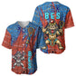 Bes Baseball Jersey Ancient Egyptian Hieroglyphs and Sacred Symbols Ancient Myth - African Pride