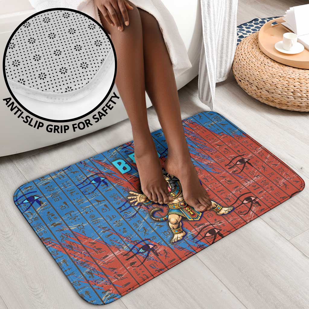 Bes Bathroom Set Ancient Egyptian Hieroglyphs and Sacred Symbols Ancient Myth - African Pride
