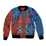 Bes Bomber Jacket Ancient Egyptian Hieroglyphs and Sacred Symbols Ancient Myth - African Pride